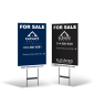 Elevate Realty 18"X28" 2-Sided Yard Sign with Stand, STYRENE or Reflective