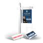 Homerun Pkg:6'Easy Arm Post,24"x30"Styrene Panel,4Coroplast Directionals,4Step Stake Stands for Lokation RE
