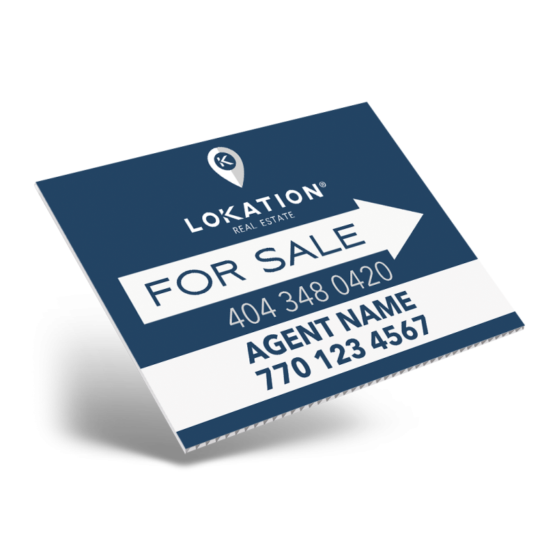 24" X18" ONE OR TWO SIDED CUSTOM COROPLAST SIGN PANEL For Lokation RE