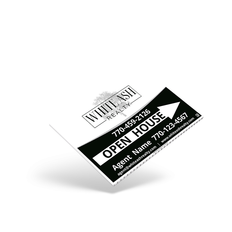 18"X24" ONE SIDED CUSTOM COROPLAST CONDO PANEL For White Ash Realty