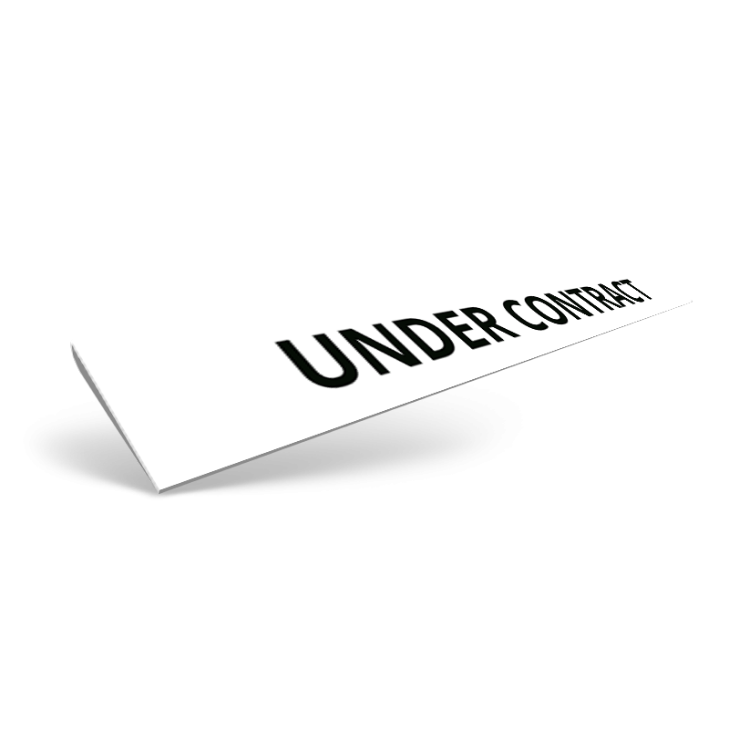 24" CUSTOM STYRENE CLIP ON SIGN RIDER for White Ash Realty