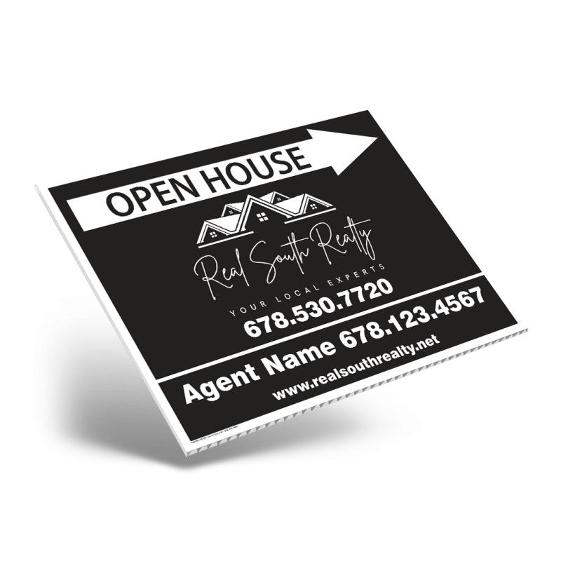 24" X18" ONE OR TWO SIDED CUSTOM COROPLAST SIGN PANEL For Real South Realty 24" X18" ONE OR TWO SIDED CUSTOM COROPLAST SIGN PANEL For Real South Realty