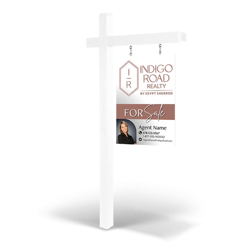 2' x 3' Two-Sided Custom Painted or Reflective Hanging Wooden Panel for Indigo Road Realty