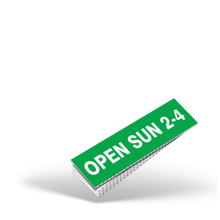 CUSTOM 4"X18" OR 4"X24" TWO SIDED PRINTED COROPLAST RIDER For Virtual Properties Realty