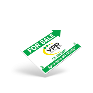 18"X12" TWO SIDED CUSTOM PRINTED COROPLAST SIGN PANEL for Virtual Properties Realty
