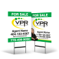 24"x30" Two-Sided Styrene/Reflective Yard Sign on Black Powder-Coated Stand for Virtual Properties Realty