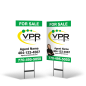Virtual Properties Realty 18"X28" 2-Sided Yard Sign with Stand, STYRENE or Reflective