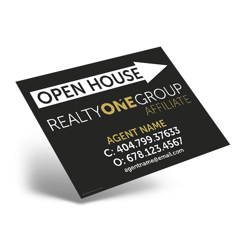 24"X18" STYRENE ONE SIDED PRINTED PANEL TO FIT 24"X18" METAL AFRAME SOLD INDIVIDUALLY For Realty ONE Affiliate