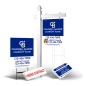 Grand Slam Package Coldwell Banker Affiliate: 6' Post, Two-Sided 24"x30" Panels, Directionals, Stakes, Clip-Ons