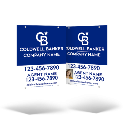 24x30 Two-Sided Styrene/Aluminum Hanging Panel w/ Grommets for Coldwell Banker Affiliate