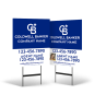 24"x30" Two-Sided Styrene/Reflective Yard Sign on Black Powder-Coated Stand for Coldwell Banker Affiliate