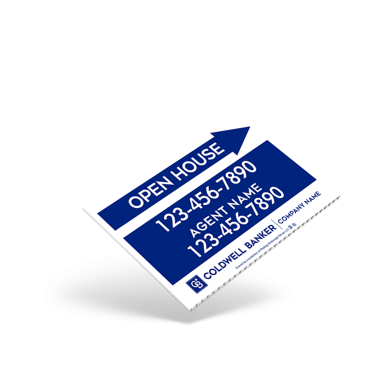18"X12" TWO SIDED CUSTOM PRINTED COROPLAST SIGN PANEL for Coldwell Banker Affiliate 18"X12" TWO SIDED CUSTOM PRINTED COROPLAST SIGN PANEL for Coldwell Banker Affiliate