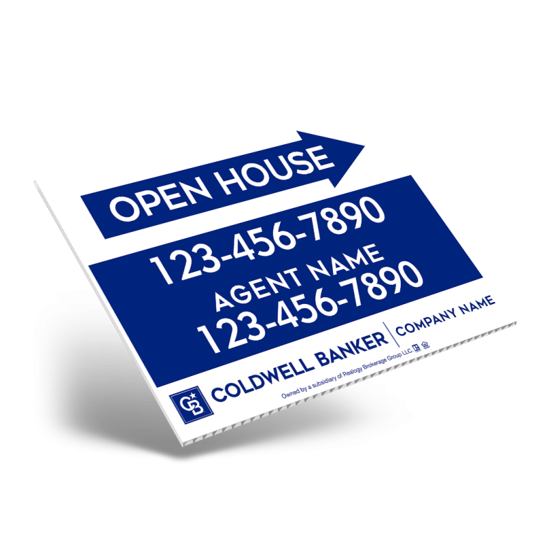 24" X18" ONE OR TWO SIDED CUSTOM COROPLAST SIGN PANEL For Coldwell Banker Affiliate