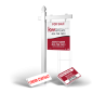 HOMERUN PACKAGE: 6' Easy Arm Post & 24"x30" Styrene Hanging Panel