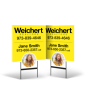 24"X30" Styrene Die-Cut Yard Sign W/Agent Photo Two Sided On Black Stand For Weichert Capital Region