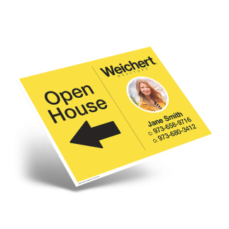 Weichert Capital Region 24"X18" Two-Sided Styrene Yard Sign With Black Stand