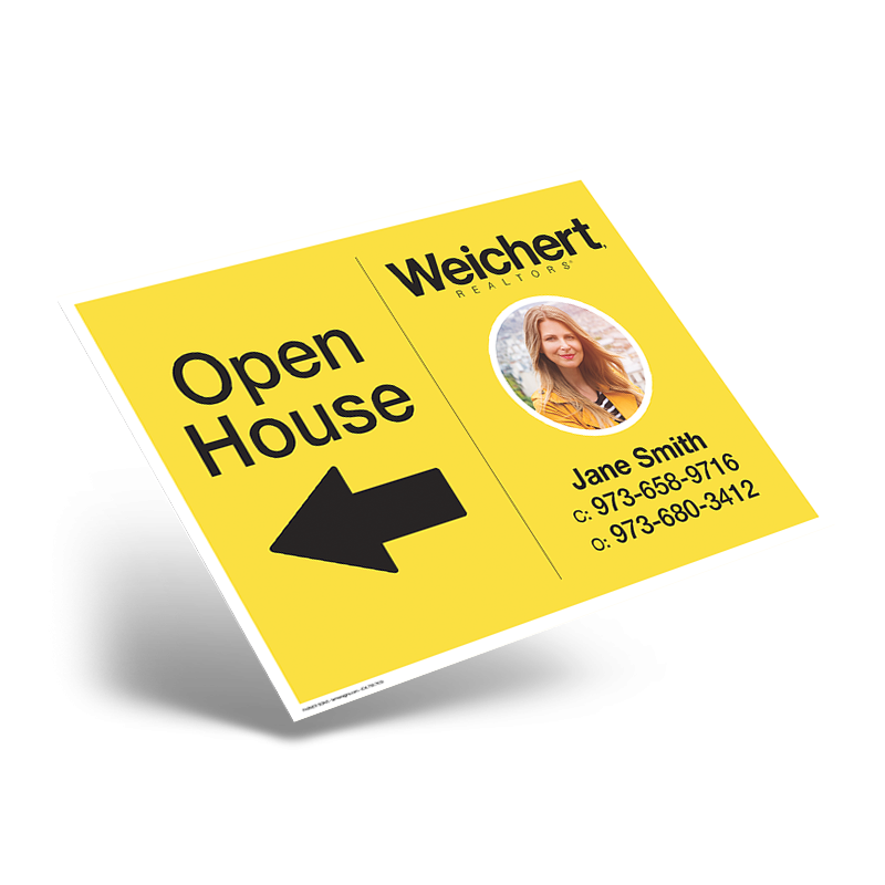 Weichert Capital Region 24"X18" Two-Sided Styrene Yard Sign With Black Stand