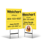 24"x30" Two-Sided Styrene/Reflective Yard Sign on Black Powder-Coated Stand for Weichert Affiliate