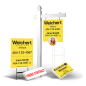 Grand Slam Package Weichert Affiliate: 6' Post, Two-Sided 24"x30" Panels, Directionals, Stakes, Clip-Ons