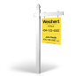 5' Easy Arm Post with 24"x30" Two-Sided Hanging Panels:Styrene,Reflective,Aluminum for Weichert Affiliate 5' Easy Arm Post with 24"x30" Two-Sided Hanging Panels:Styrene,Reflective,Aluminum for Weichert Affiliate