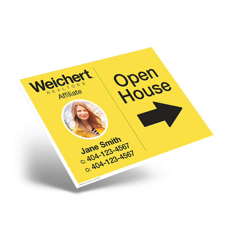 24"X18" STYRENE ONE SIDED PRINTED PANEL TO FIT 24"X18" METAL AFRAME SOLD INDIVIDUALLY For Weichert Affiliate