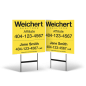 24"x24" Two-Sided Styrene Yard Sign on Black Stand for Weichert Affiliate