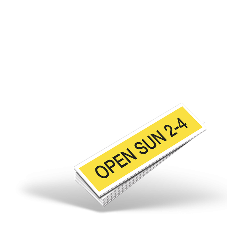 CUSTOM 4"X18" OR 4"X24" TWO SIDED PRINTED COROPLAST RIDER For Weichert Affiliate