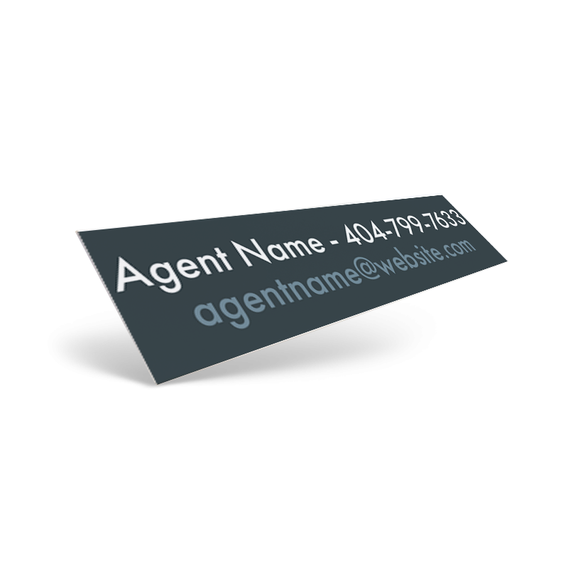 3.75"X17" / 6"X24" CUSTOM VINYL DECAL FOR REAL BROKERS 3.75"X17" / 6"X24" CUSTOM VINYL DECAL FOR REAL BROKERS