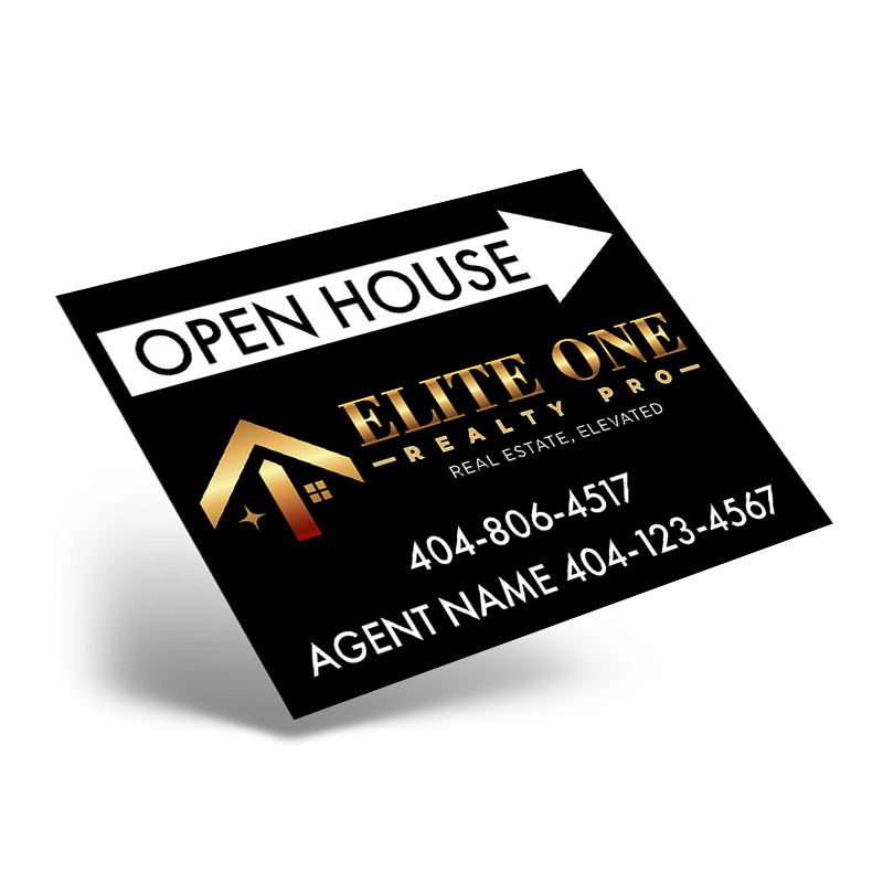 24"X18" STYRENE ONE SIDED PRINTED PANEL TO FIT 24"X18" METAL AFRAME SOLD INDIVIDUALLY For  Elite One Realty Pro