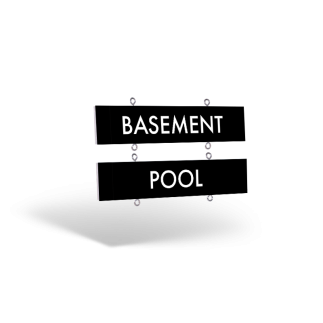 24"x6" Two-Sided Standard or Reflective Hanging Wooden Rider with Eye Screws for For Elite One Realty Pro