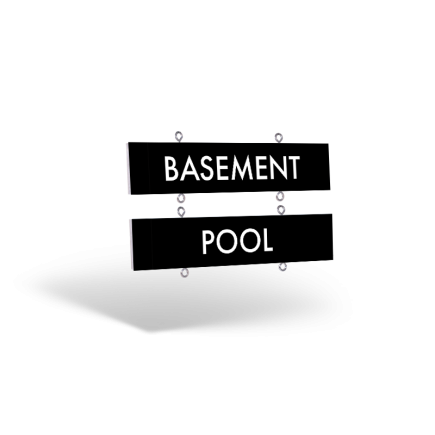 24"x6" Two-Sided Standard or Reflective Hanging Wooden Rider with Eye Screws for For Elite One Realty Pro