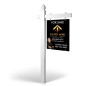 5' Easy Arm Post with 24"x30" Two-Sided Hanging Panels:Styrene,Reflective,Aluminum for Elite One Realty Pro