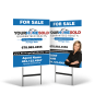 24"x30" Two-Sided Styrene Yard Sign: Standard & Reflective on Black Stand for Heritage Oaks Realty 24"x30" Two-Sided Styrene Yard Sign: Standard & Reflective on Black Stand for Heritage Oaks Realty