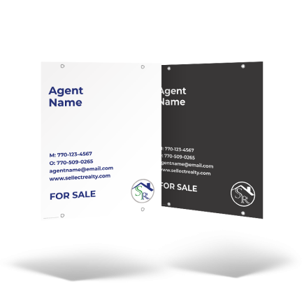 24x30 Two-Sided Styrene/Aluminum Hanging Panel w/ Grommets for Sellect Realty