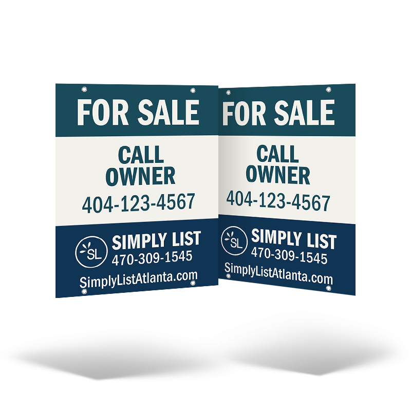 24x30 Two-Sided Styrene/Aluminum Hanging Panel w/ Grommets for Simply List