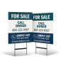 24"x30" Two-Sided Styrene/Reflective Yard Sign on Black Powder-Coated Stand for Simply List