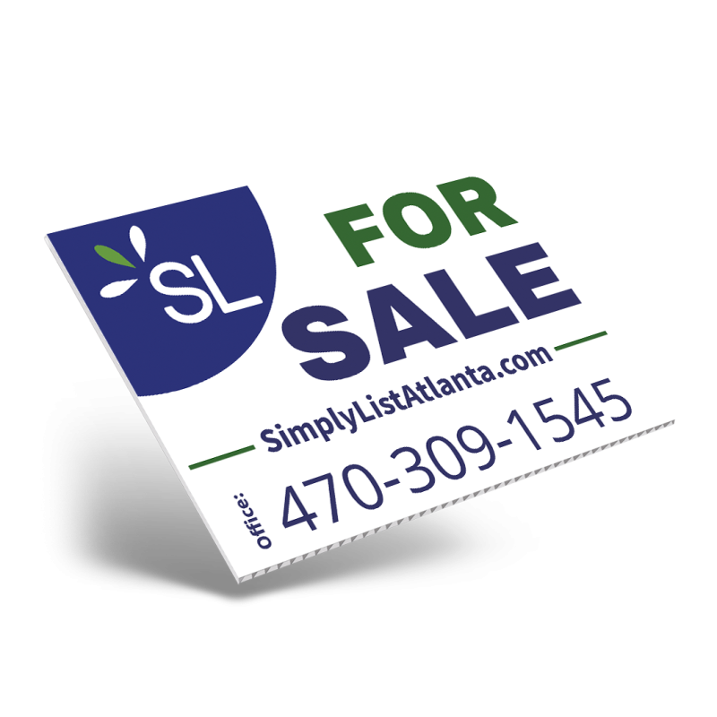 24" X18" ONE OR TWO SIDED CUSTOM COROPLAST SIGN PANEL For Simply List 24" X18" ONE OR TWO SIDED CUSTOM COROPLAST SIGN PANEL For Simply List