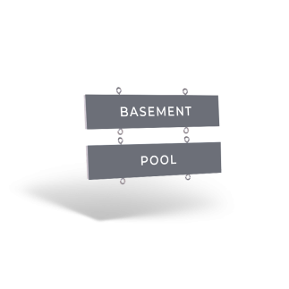 24""x6"" Two-Sided Wooden Rider with Eye Screws: Standard & Reflective Options for BHHS GA PLT