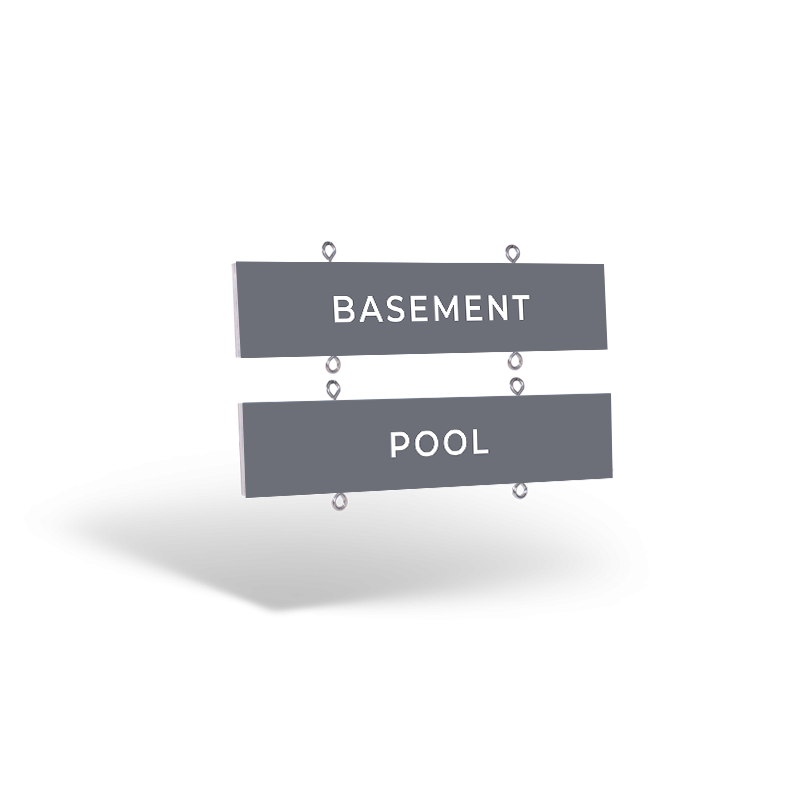 24""x6"" Two-Sided Wooden Rider with Eye Screws: Standard & Reflective Options for BHHS GA PLT