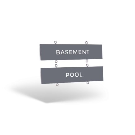 24""x6"" Two-Sided Wooden Rider with Eye Screws: Standard & Reflective Options for BHHS GA PLT