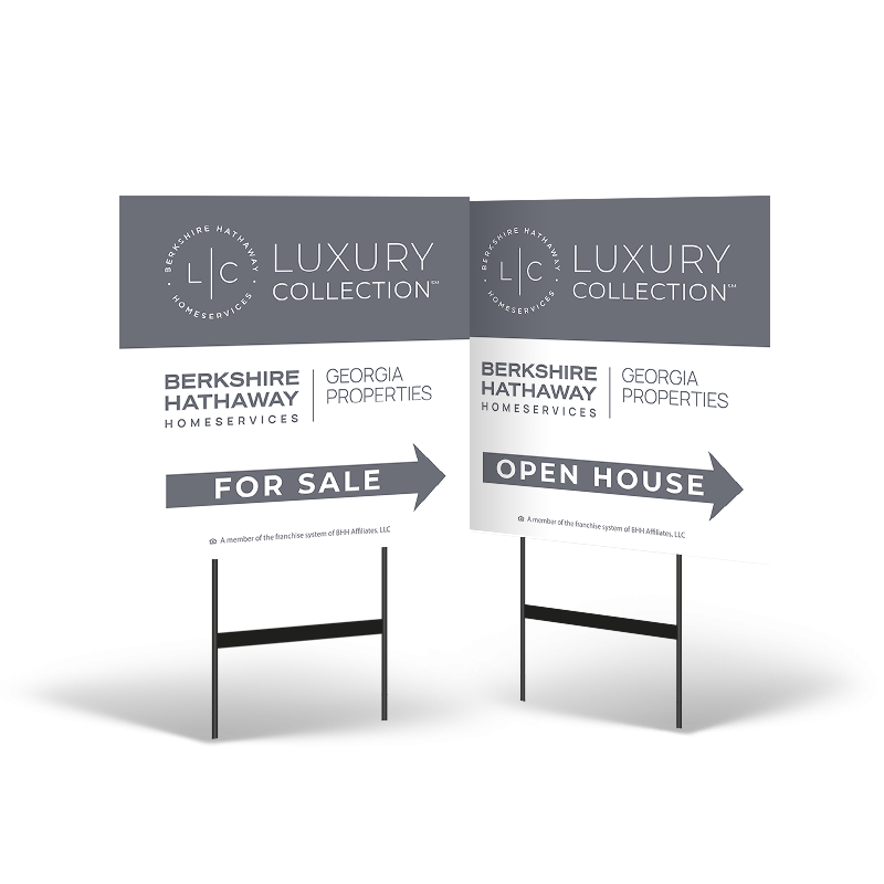 18"x18" Styrene or Reflective Two-Sided Sign on Black Stand for BHHS GA PLT 18"x18" Styrene or Reflective Two-Sided Sign on Black Stand for BHHS GA PLT