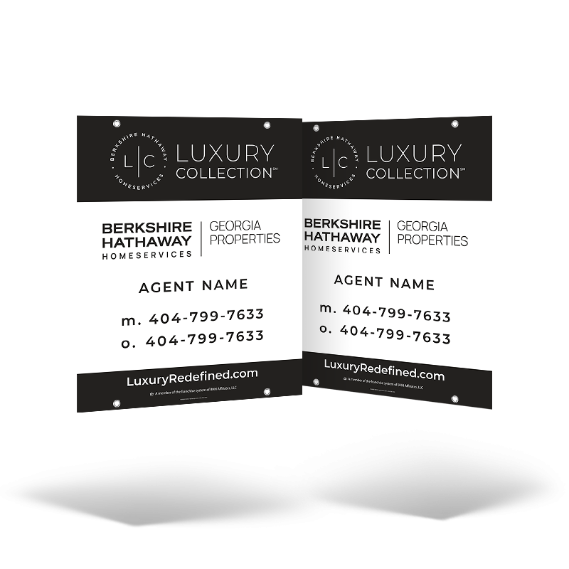 24"x30" 2-Sided Styrene or Aluminum Hanging Panel w/ Grommets BHHS GA LX 24"x30" 2-Sided Styrene or Aluminum Hanging Panel w/ Grommets BHHS GA LX