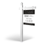 5' Easy Arm Post with 24"x30" Two-Sided Hanging Panels:Styrene,Reflective,Aluminum for BHHS GA LX