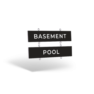 24"x6" Two-Sided Wooden Rider with Eye Screws: Standard & Reflective Options for BHHS GA LX