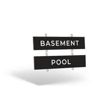 24"x6" Two-Sided Wooden Rider with Eye Screws: Standard & Reflective Options for BHHS GA LX