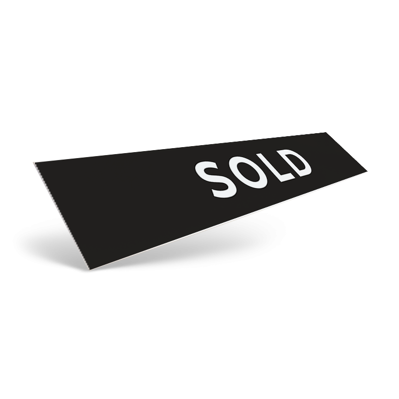 18" & 24" Two-Sided Slide-In Styrene/Aluminum Rider, Reflective/Non-Reflective For  Real Estate Gurus Realty
