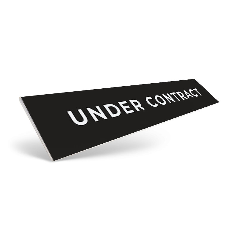 18" / 24" CUSTOM STYRENE CLIP ON SIGN RIDER for Real Estate Gurus Realty