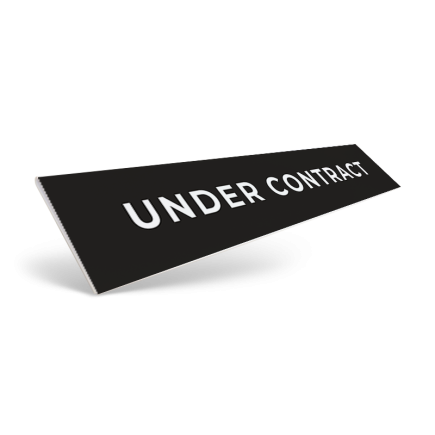 18" / 24" CUSTOM STYRENE CLIP ON SIGN RIDER for Real Estate Gurus Realty