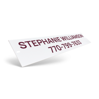 BHHS GEORGIA PROPERTIES AGENT NAME STYRENE PLASTIC NAME PLATE