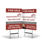 24"x30" Two-Sided Styrene/Reflective Yard Sign on Black Powder-Coated Stand for GreatHomesATL